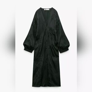 Zara Embroidered Satin Effect Kimono